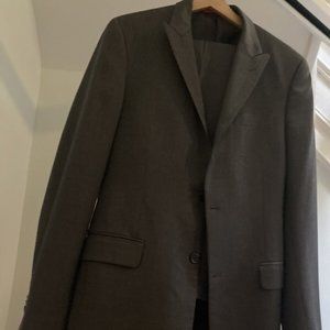 Alfani 100% Wool Two Piece Gray Suit - Blazer 38L, Pants 34 x 32